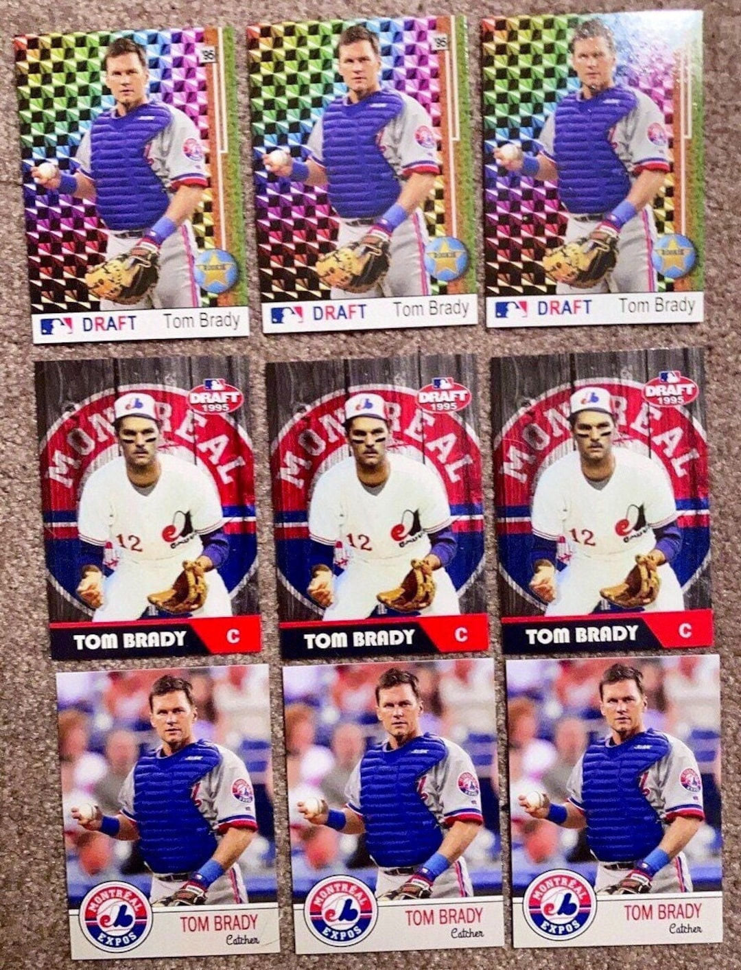 tom brady baseball rookie card