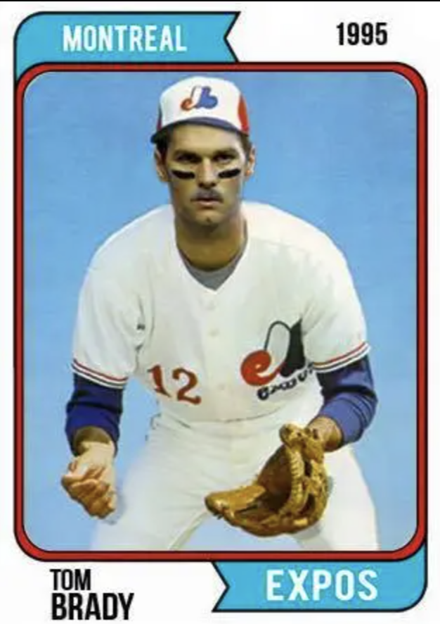 tom brady baseball rookie card