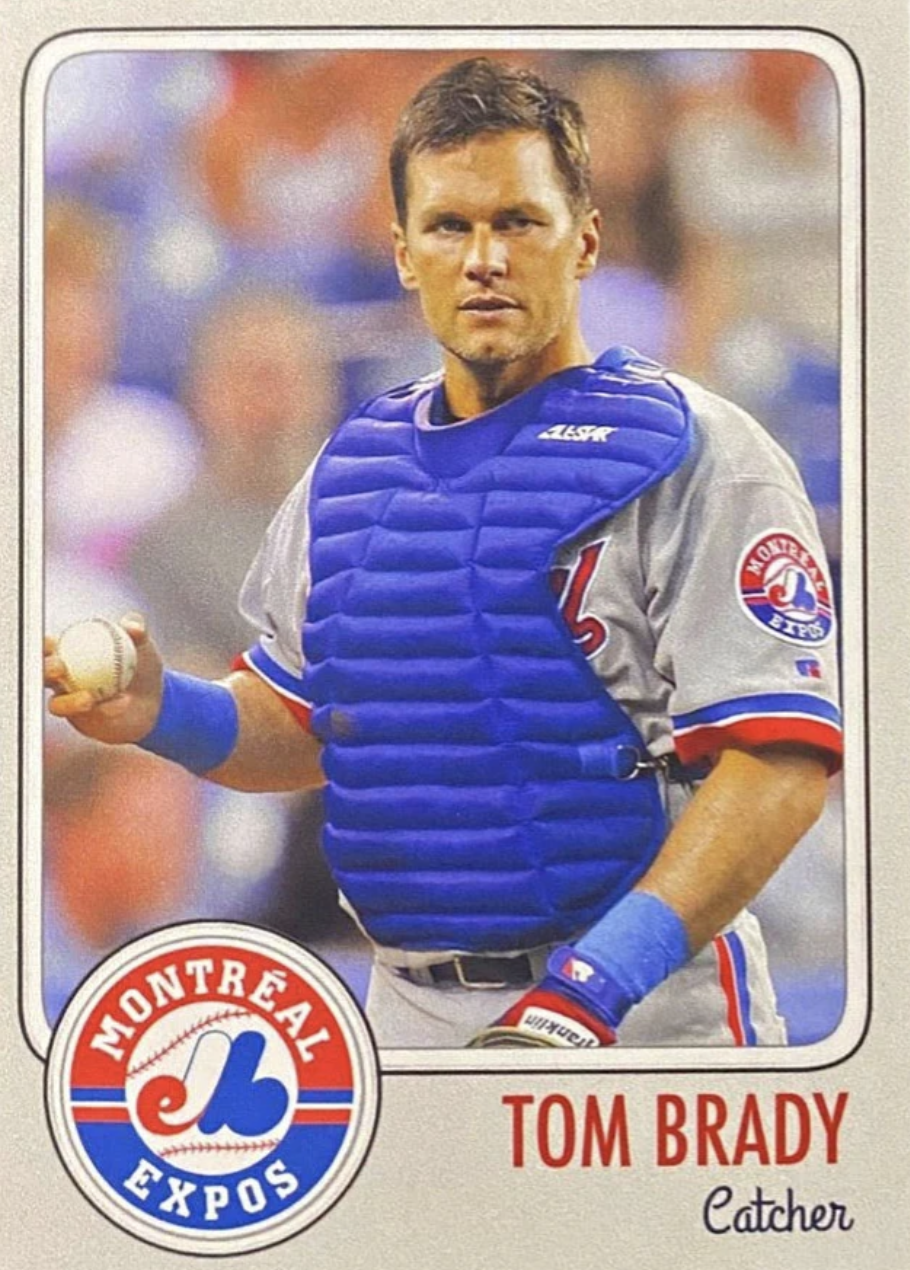 tom brady baseball rookie card